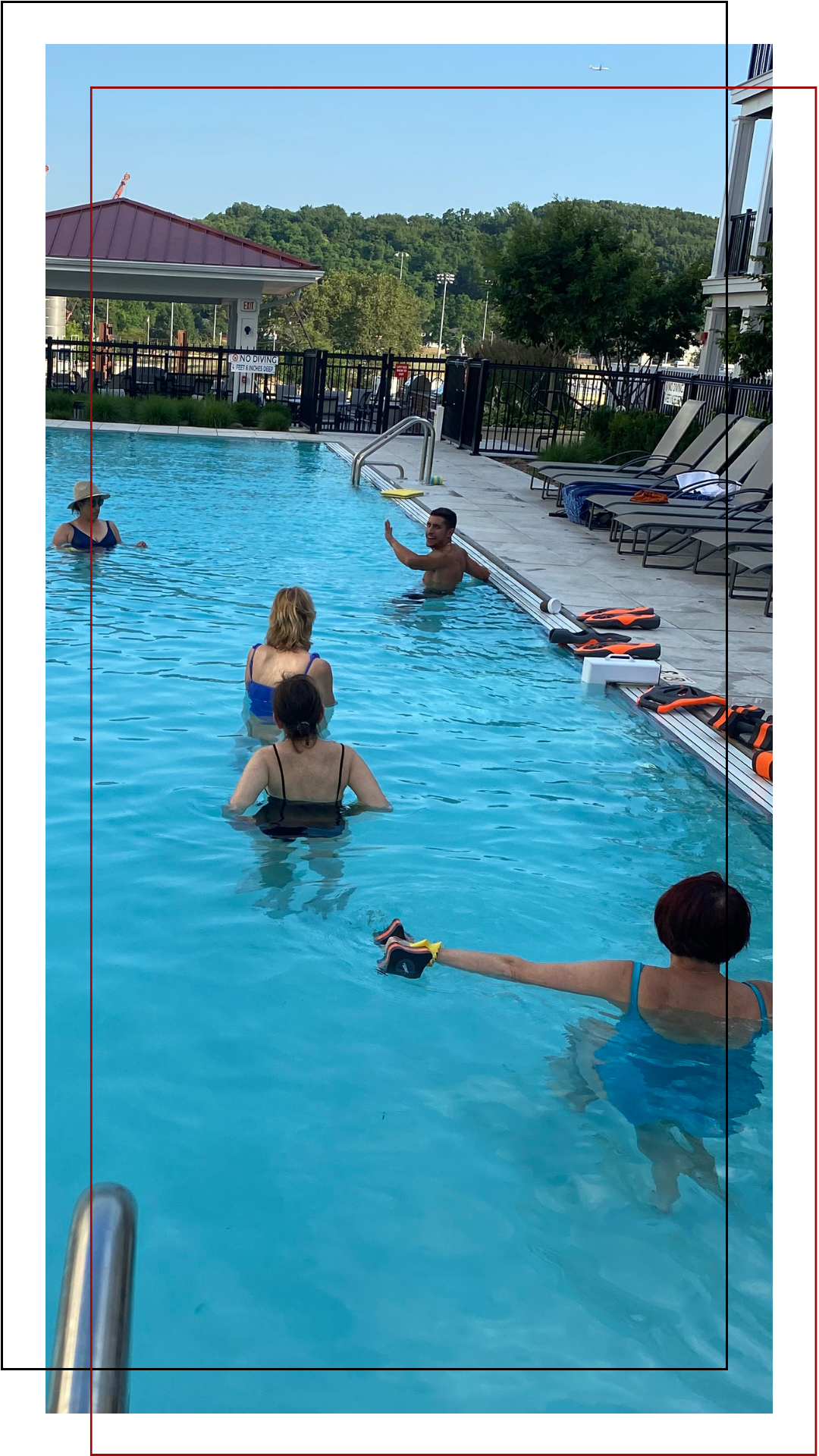 exercisers in pool